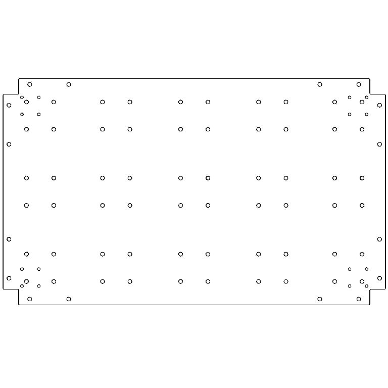 Piastra inferiore in acciaio zincato 60 x 100 cm