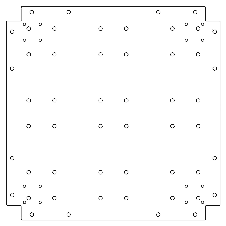 Piastra inferiore in acciaio zincato 60 x 60 cm