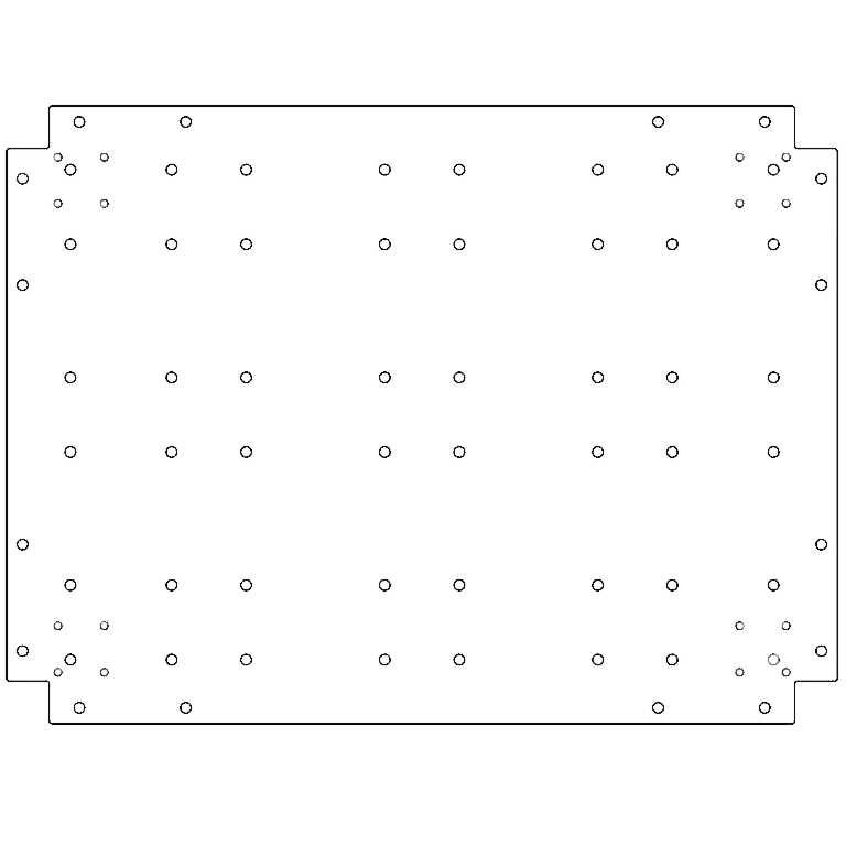 Piastra inferiore in acciaio zincato 60 x 80 cm
