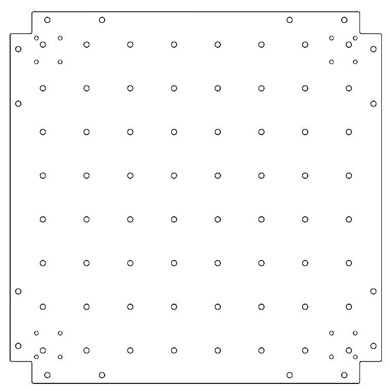 Piastra inferiore in acciaio zincato 70 x 70 cm