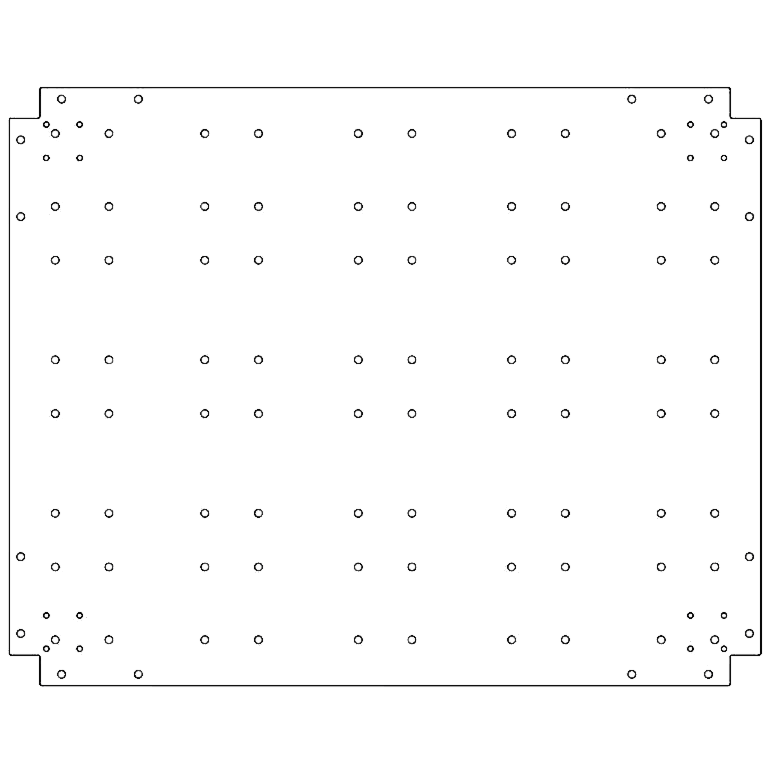 Piastra inferiore in acciaio zincato 80 x 100 cm