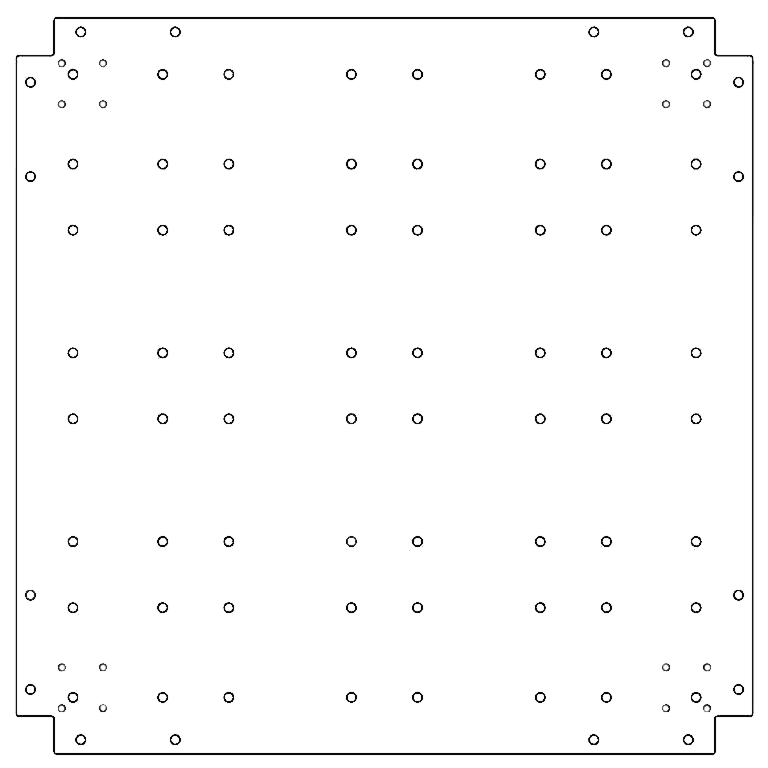 Piastra inferiore in acciaio zincato 80 x 80 cm