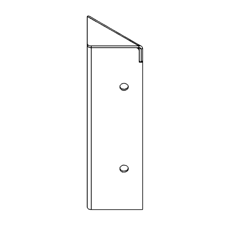 Angolare in acciaio corten 90° 20 cm