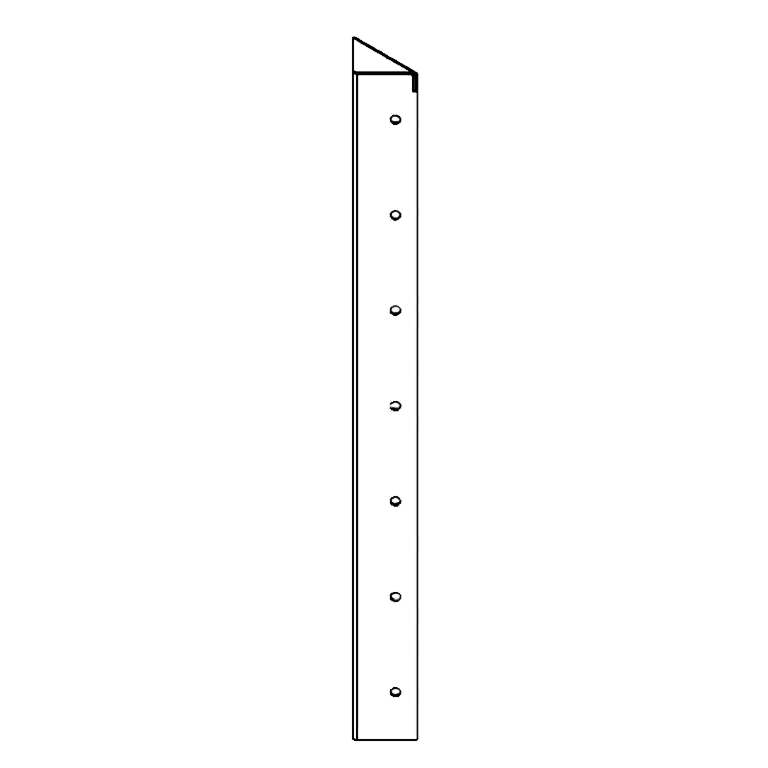 Angolare in acciaio corten 90° 70 cm