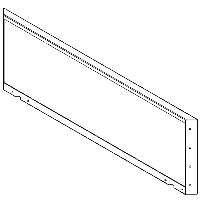 Pannello in acciaio verniciato a polvere 40 x 120 cm