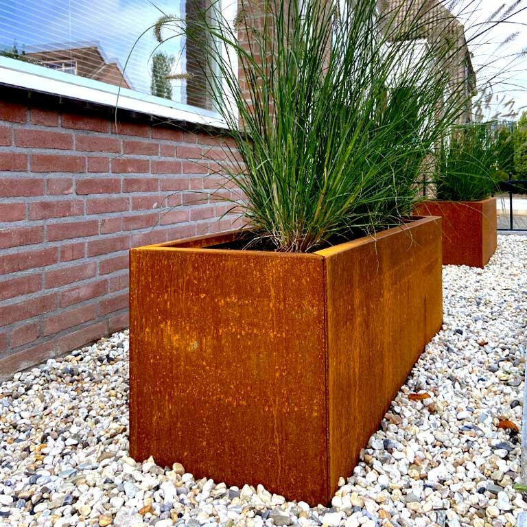 Fioriera in acciaio Corten Texas 40 x 100 cm