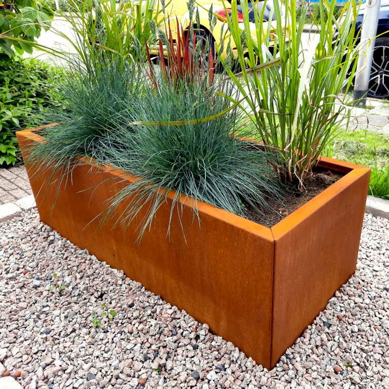 Fioriera in acciaio Corten Texas 50 x 120 cm