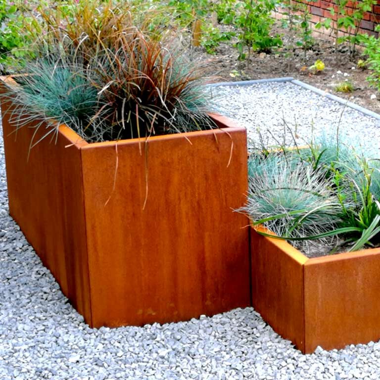 Fioriera in acciaio Corten Texas 30 x 50 cm