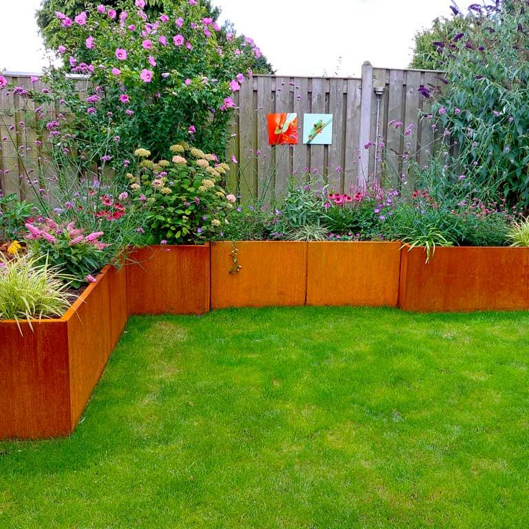 Fioriera in acciaio Corten Texas xxl 160 x 100 cm