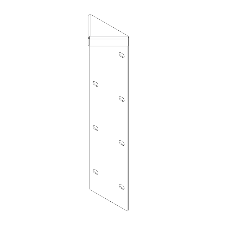 Angolare in acciaio corten 180° 40 cm