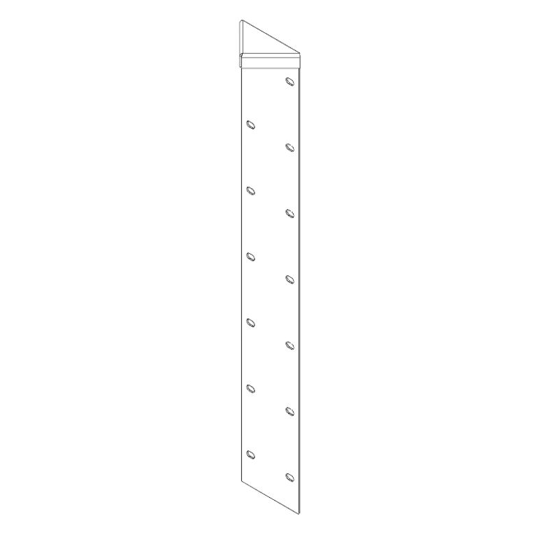 Angolo in acciaio verniciato a polvere 180° 70 cm