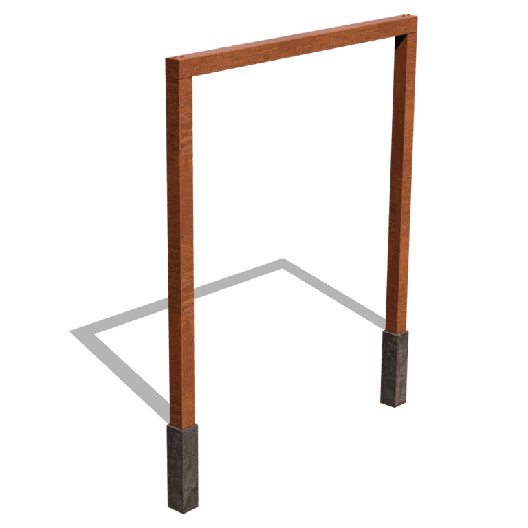 Pergola dritta in acciaio corten 250 cm