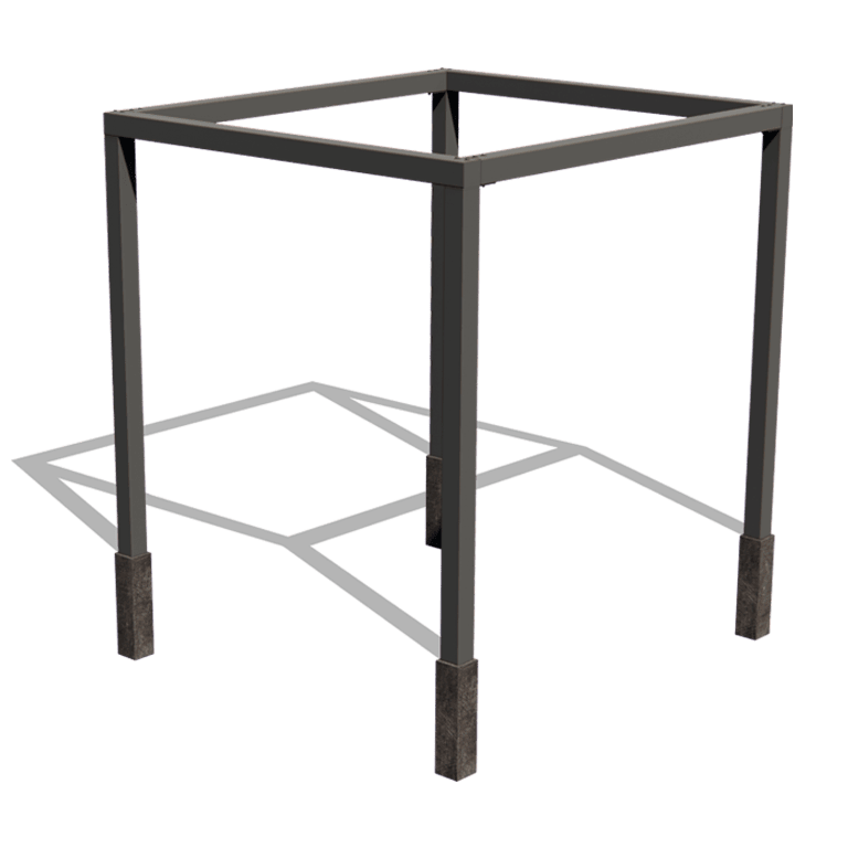 Pergola quadrata in acciaio verniciato a polvere 274 x 250 cm