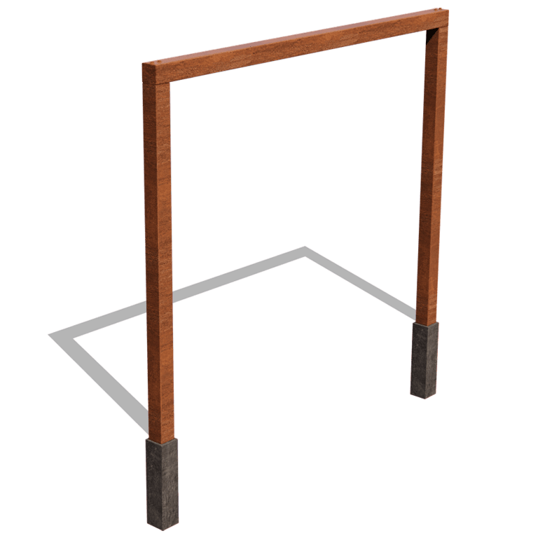 Pergola dritta in acciaio corten 300 cm