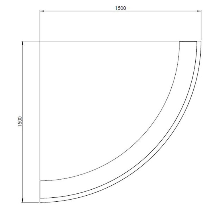 Muro di sostegno in acciaio Corten con curva esterna 150 x 150 cm (altezza 60 cm)