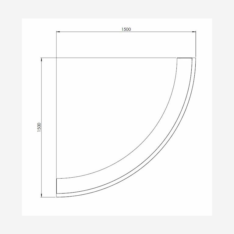 Muro di sostegno in acciaio verniciato a polvere con curva esterna 150 x 150 cm (altezza 50 cm)