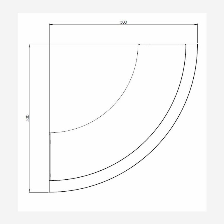 Muro di sostegno in acciaio verniciato a polvere con curva esterna 50 x 50 cm (altezza 50 cm)