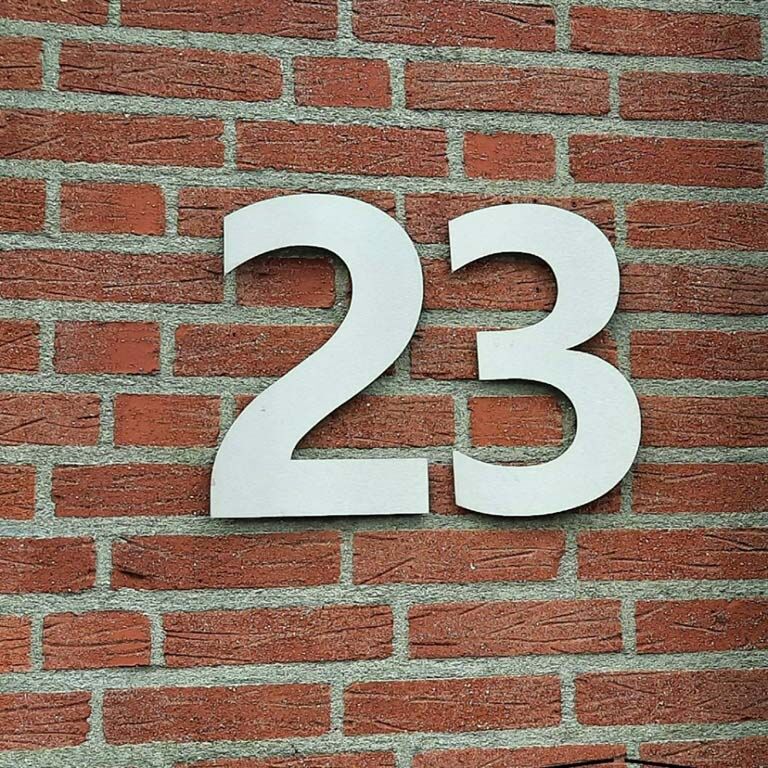 Numero civico in acciaio inox 1-30 cm