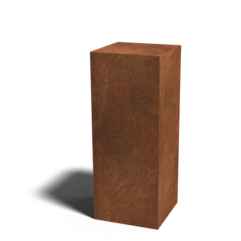 Zoccolo in acciaio corten Ohio 40 x 40 x 100 cm