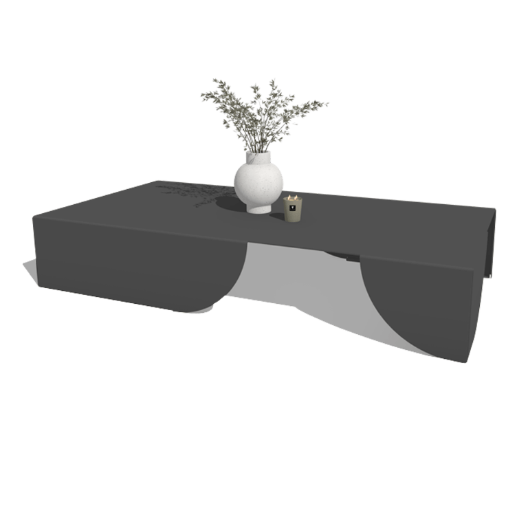 Tavolino da salotto Savuto alluminio 160 x 80 x 30 cm