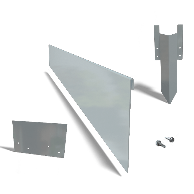 Bordura appiattita in acciaio zincato 13 cm - set completo per 15 metri