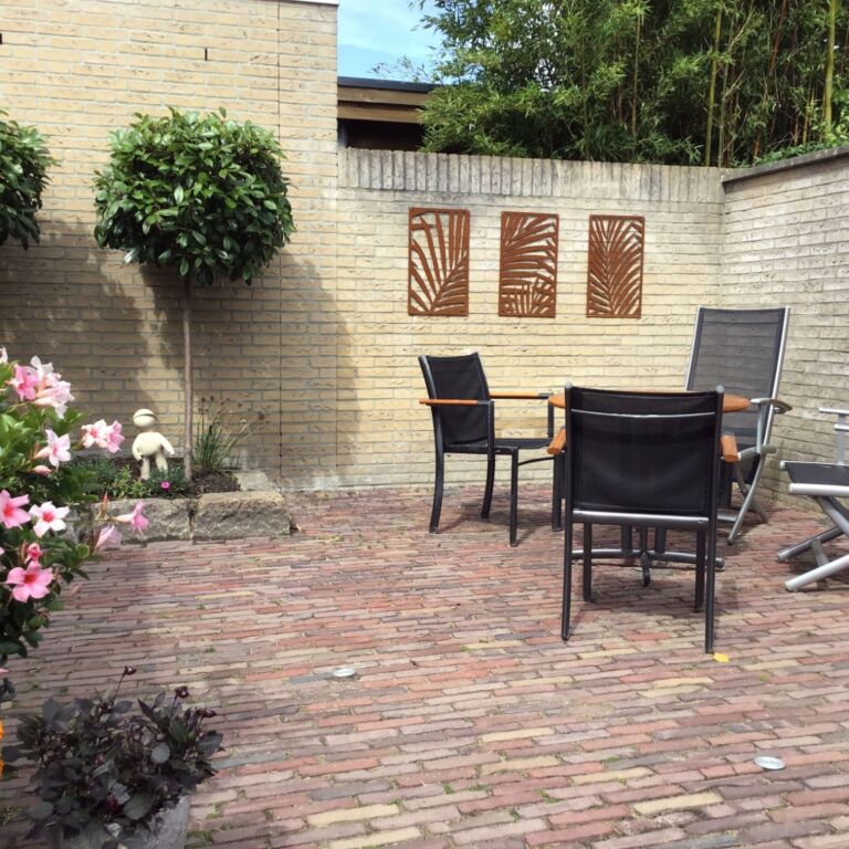 Decorazione da parete in acciaio Corten Felci 3 parti
