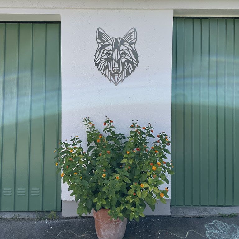 Decorazione da parete in metallo Lupo 1.0