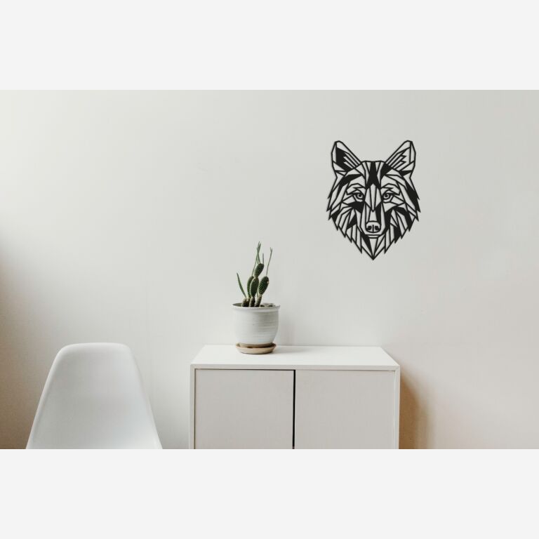 Decorazione da parete in metallo Lupo 1.0