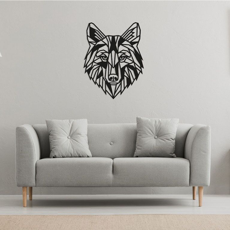 Decorazione da parete in metallo Lupo 1.0