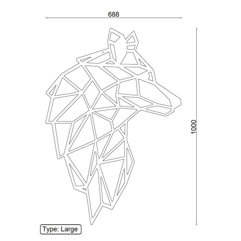 Decorazione da parete in metallo Lupo 2.0