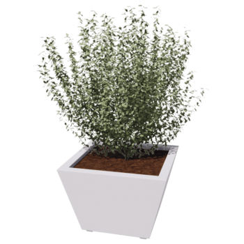 Fioriera in acciaio - Cono - 60 x 60 x 41,5 cm - Saldato - Altri colori RAL - Con piastra di base