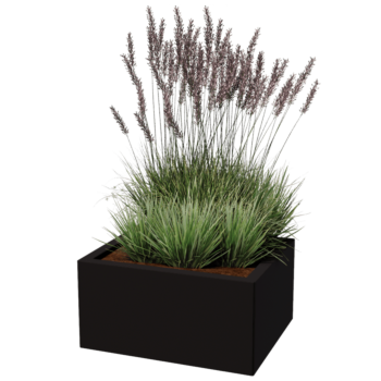 Fioriera in acciaio - Rettangolo - 60 x 50 x 60 cm - Altri colori RAL - Senza piastra di base