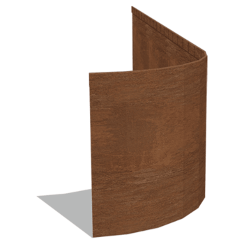 Bordura FLEX appiattita in acciaio Corten 35 cm (lunghezza 150 cm)