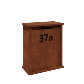 Cassetta delle lettere Arizona in acciaio Corten Tipo L