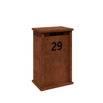 Cassetta delle lettere Arizona in acciaio Corten Tipo M