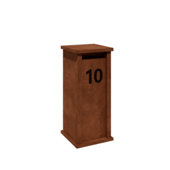 Cassetta delle lettere Arizona in acciaio Corten Tipo S