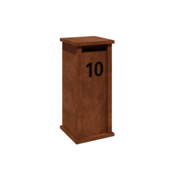 Cassetta delle lettere Arizona in acciaio Corten Tipo S