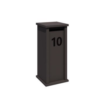 Cassetta postale in acciaio - Arizona S - 40 x 40 x 100 cm - RAL7016 opaco (grigio antracite)