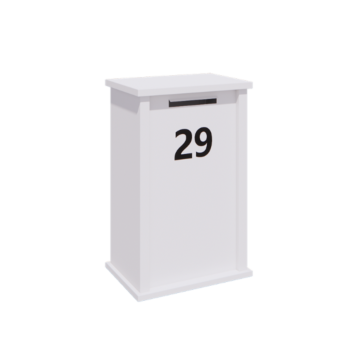 Cassetta postale in acciaio - Arizona M - 60 x 40 x 100 cm - RAL9010 opaco (bianco)