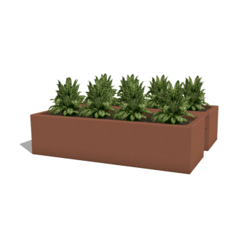 Fioriera in acciaio verniciato a polvere per balcone 60 cm