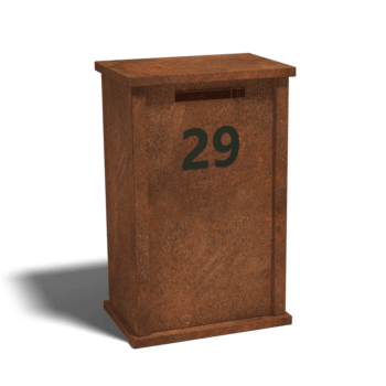 Cassetta delle lettere Arizona in acciaio Corten Tipo M
