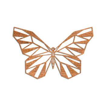 Decorazione da parete in acciaio Corten Farfalla 2.0