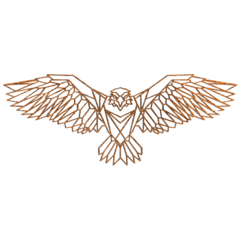 Decorazione da parete in acciaio corten - Aquila Small - 23,5 x 60 cm