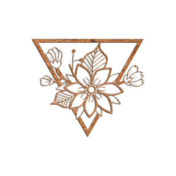 Decorazione da parete in acciaio Corten Fiore 1.0