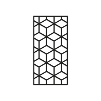 Decorazione da parete in metallo - Motivo Geometrico 2.0 Small - 60 x 30 cm