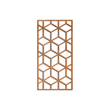 Decorazione da parete in acciaio Corten Motivo Geometrico 2.0