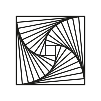 Decorazione da parete in metallo - Motivo Geometrico 3.0 Large - 80 x 80 cm