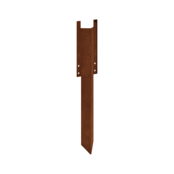 Picchetto di fissaggio in acciaio corten - Altezza bordura da giardino 34 / 37,5 cm