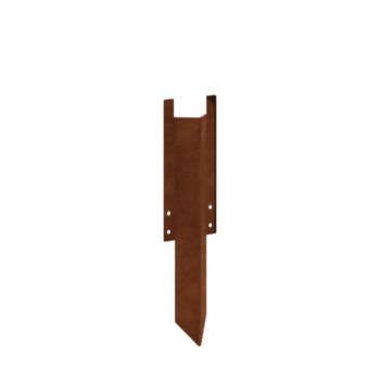 Picchetto per ancoraggio al terreno in acciaio Corten media 22 - 25 cm