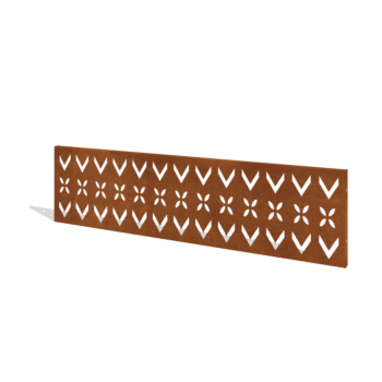 Recinzione in acciaio corten H pannello V 180 x 47,5 cm